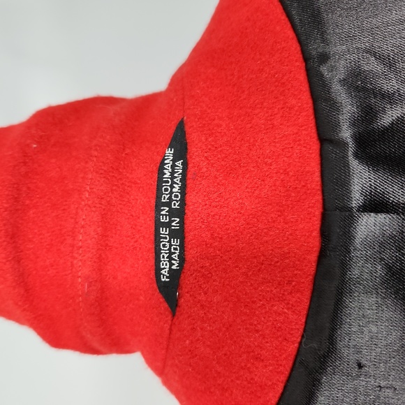 Collection elegante 3/4 red wool long coat - Picture 11 of 16